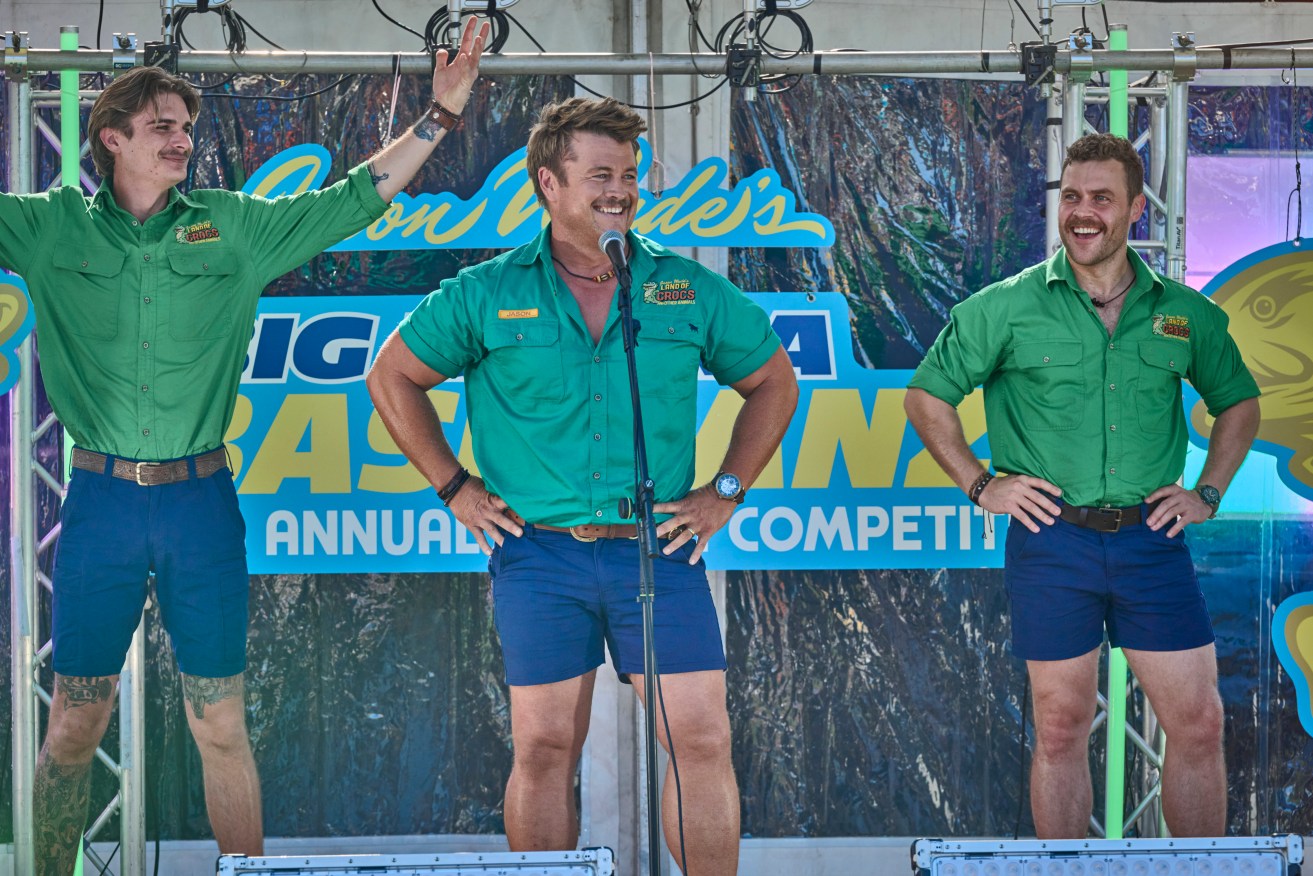 Crikey! Luke Hemsworth plays a crocodile wrangler in the second series of award-winning local series <i>Deadloch</i>.