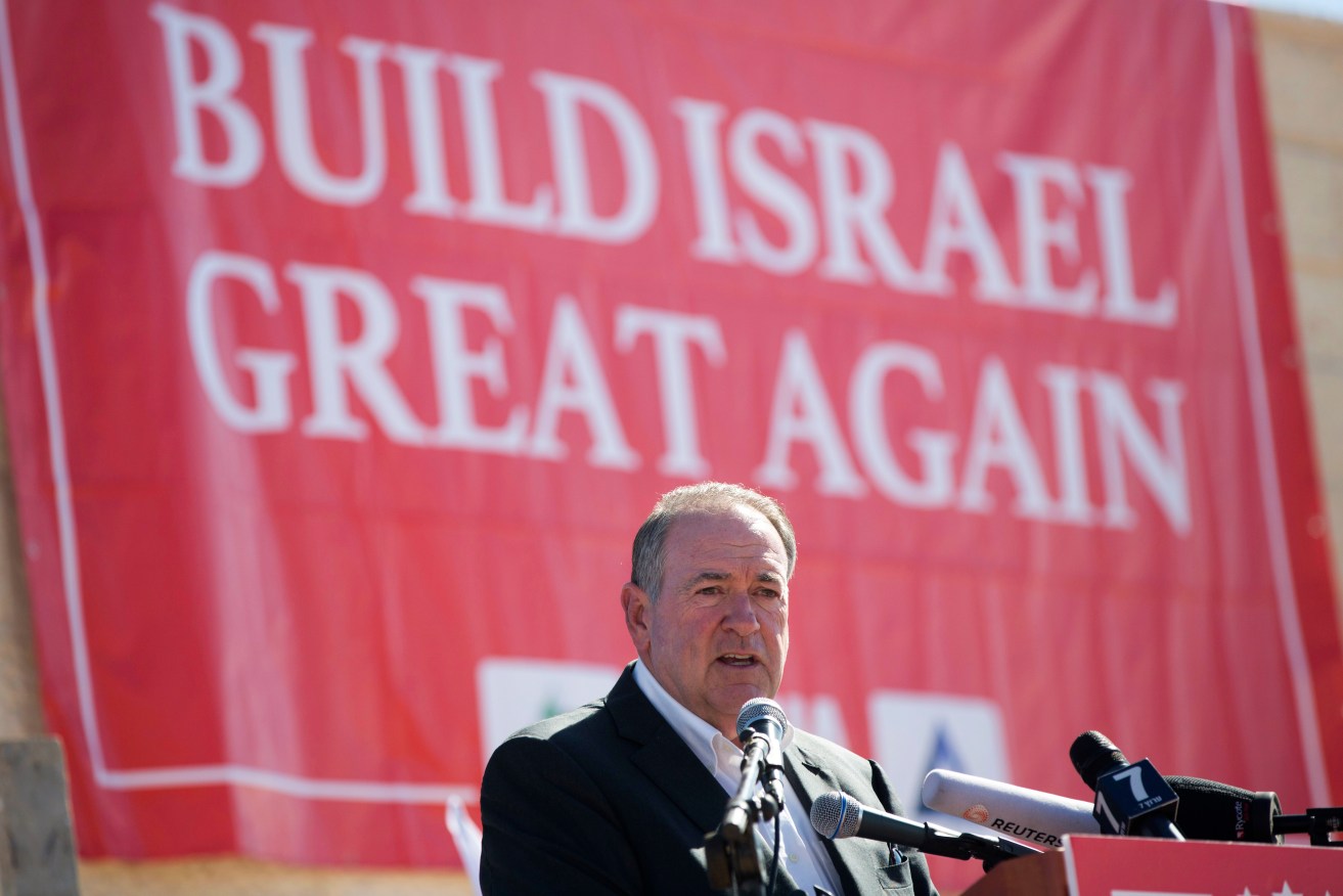 Mike Huckabee "will work tirelessly to bring about Peace in the Middle East," Donald Trump says.