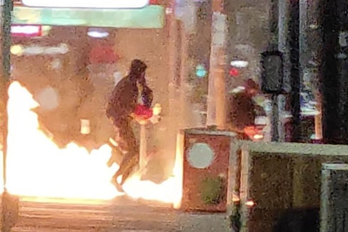 Bumbling suspects filmed fleeing nightclub blaze