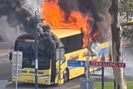 33 children safe after raging school bus blaze