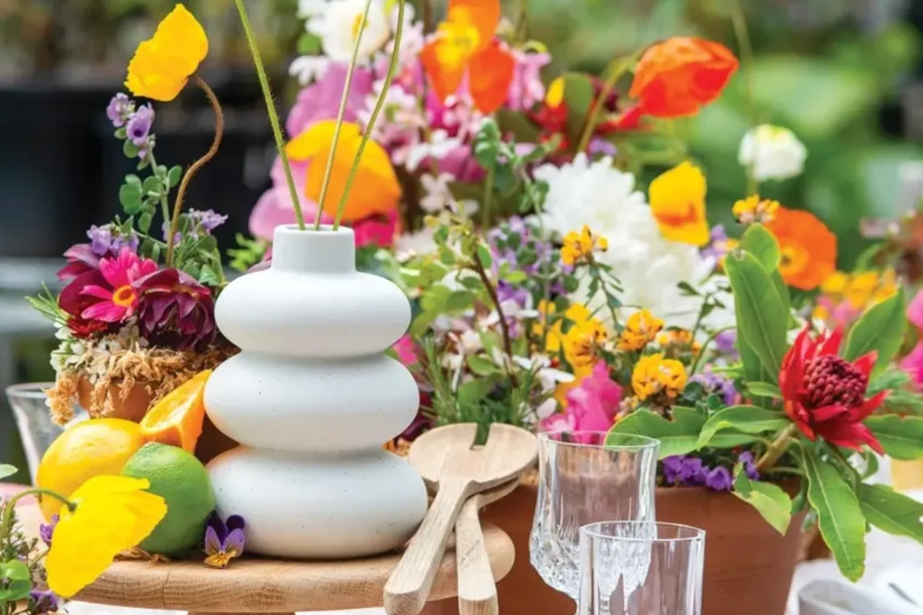 Fresh flowers can transform a festive table setting.