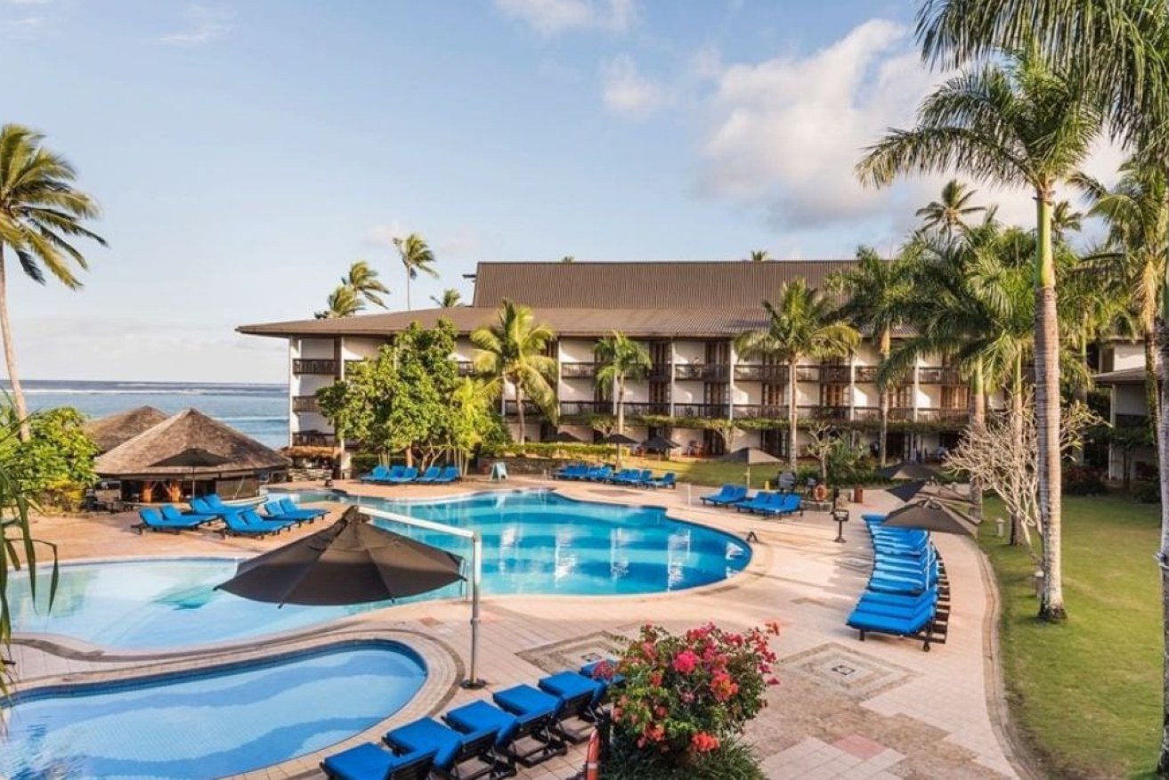 Australians were drinking at the bar of Warwick Resort in Fiji. 