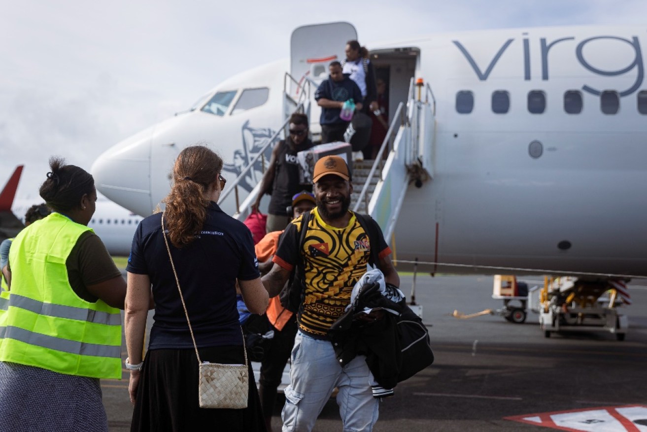 Commercial flights from Vanuatu have resumed after last week's deadly earthquake. (Supplied by Department of Foreign Affairs and Trade/AAP PHOTOS)