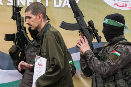 Frail Israeli hostages handed over by Hamas on live TV