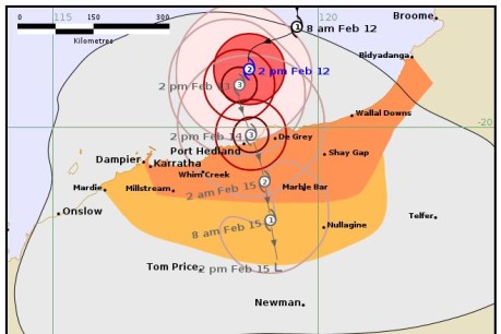 Cyclone 'intensifying rapidly' to category five 