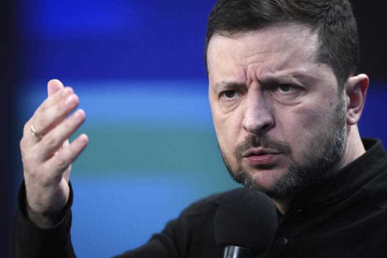 An irritated-looking Ukraine President Volodymyr Zelensky said he would quit if it meant peace.