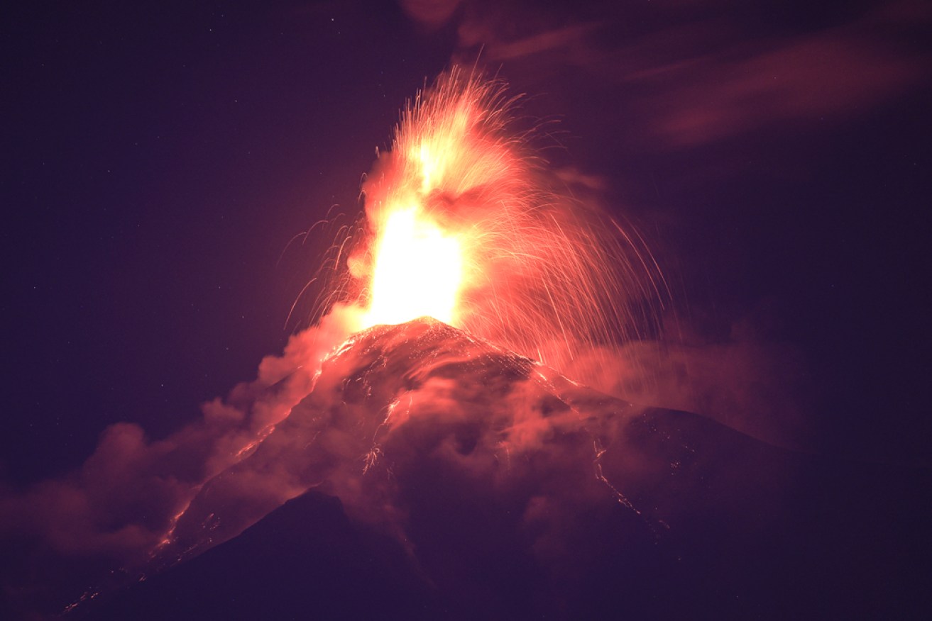 Schools have closed after a volcano in Guatemala started erupting during the night.