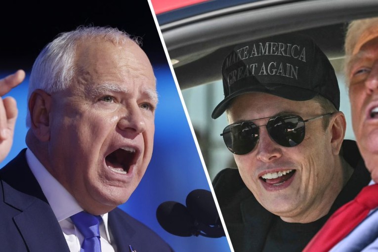 '$225 and dropping!': Walz's Tesla jibe at Musk