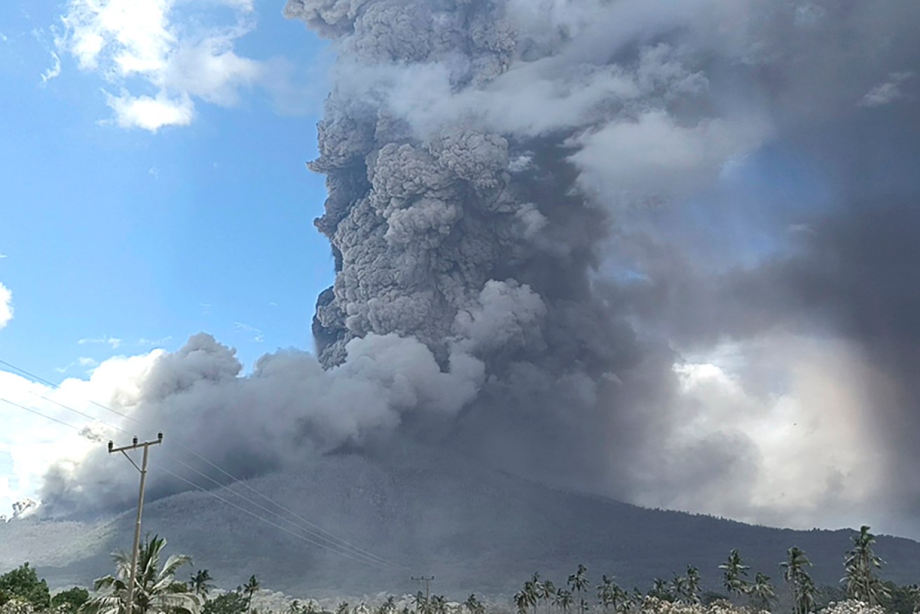 Indonesia's Mount Lewotobi began eruption again late on Thursday night.
