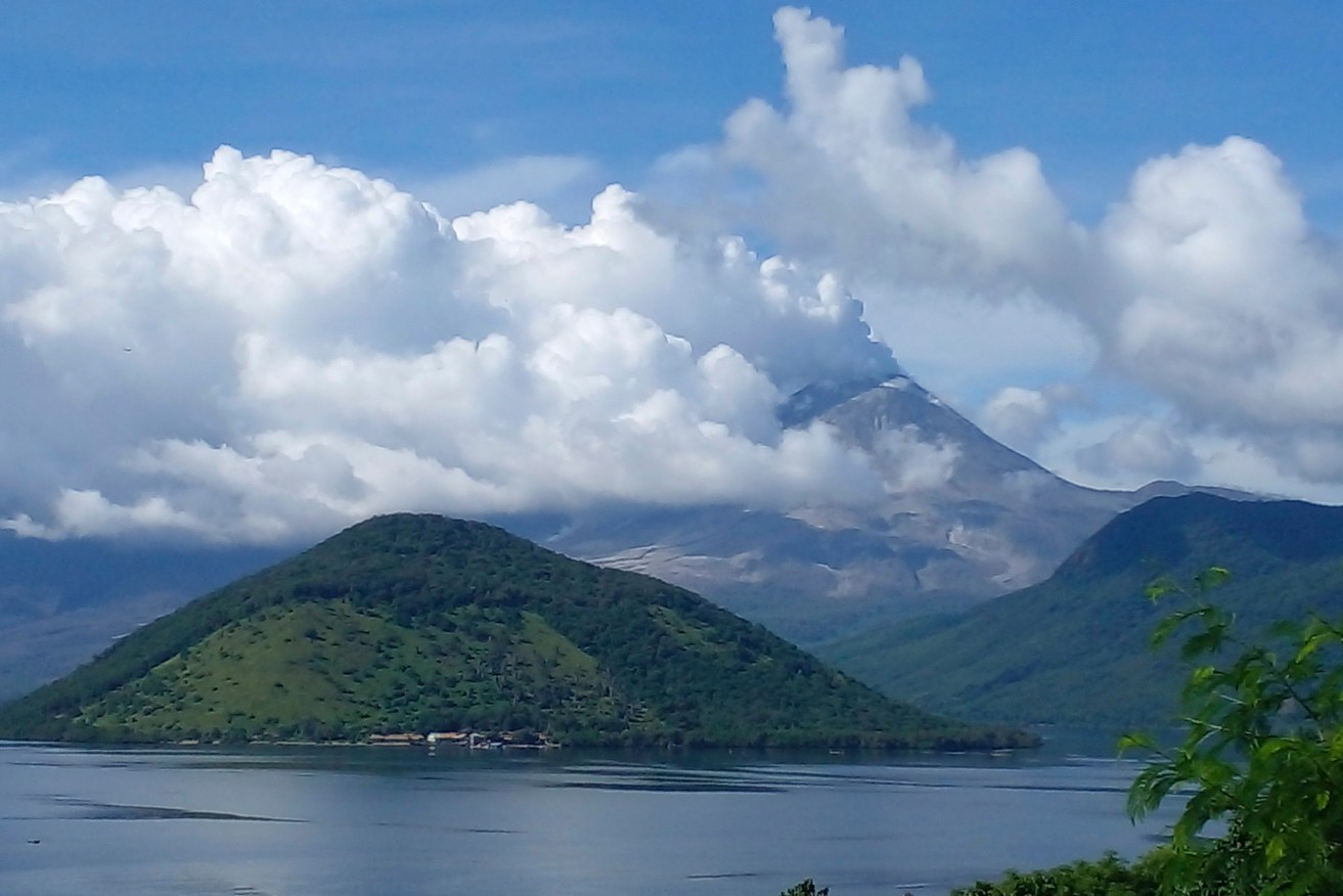 A column of ash spewing from Mount Lewotobi Laki Laki volcano prompted some flights to be canceled.