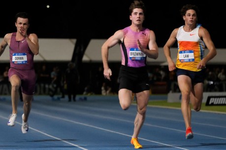 Star of the moment pipped in 100m sprint final 