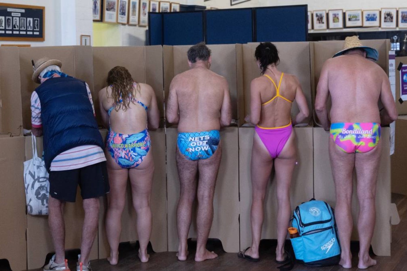 Early voters swapped the surf for the booths at Bondi.