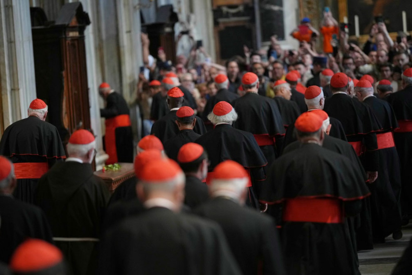Cardinals are preparing for the conclave in the Sistine Chapel. <i/>Photo: AP</i>