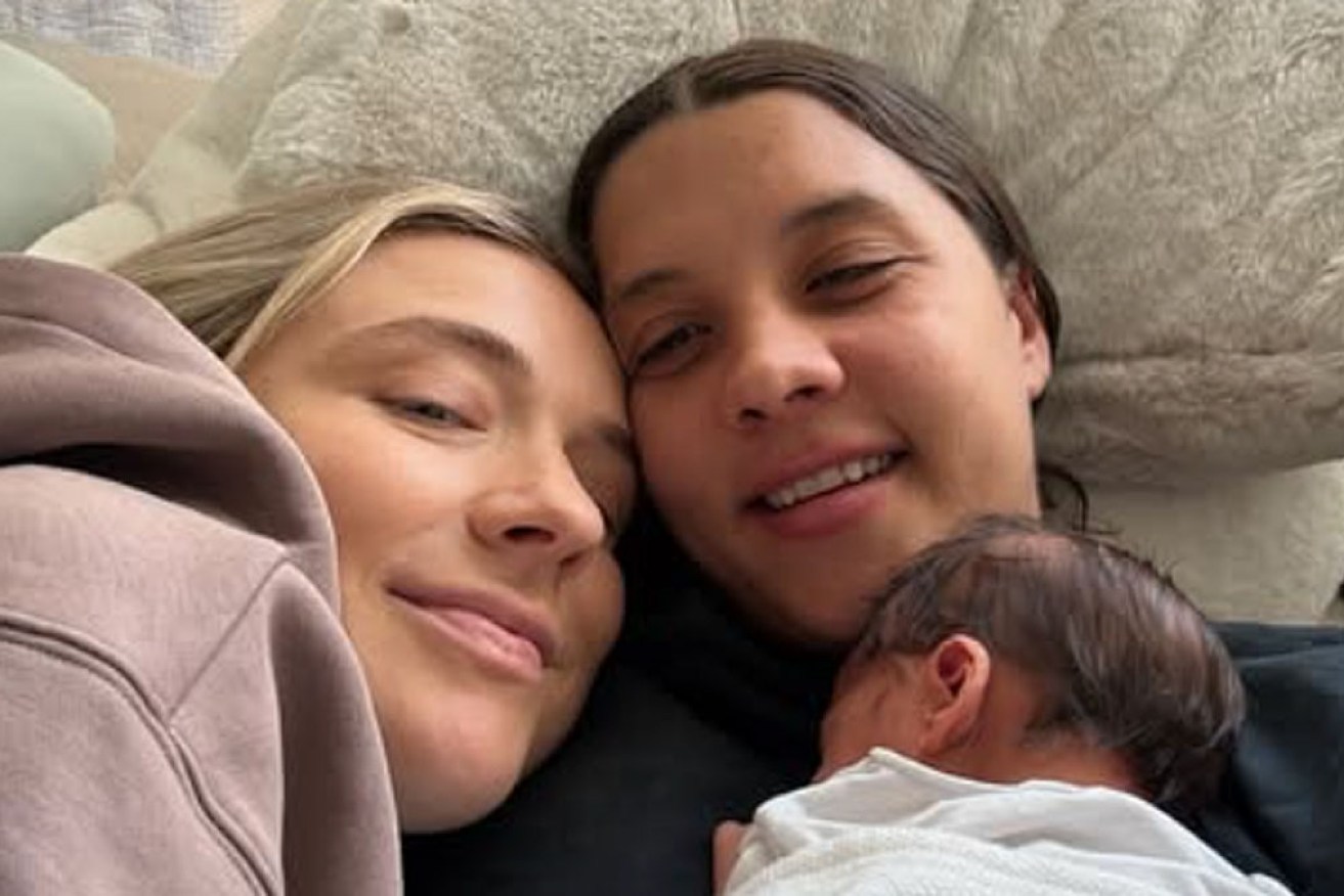 Sam Kerr and partner Kristie Mewis have shared a photo of their newborn on Instagram.