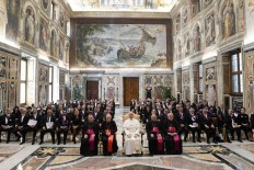 Albanese touches down for Pope inauguration
