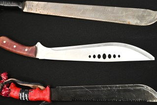 'Brave' woman fends off machete-wielding gang