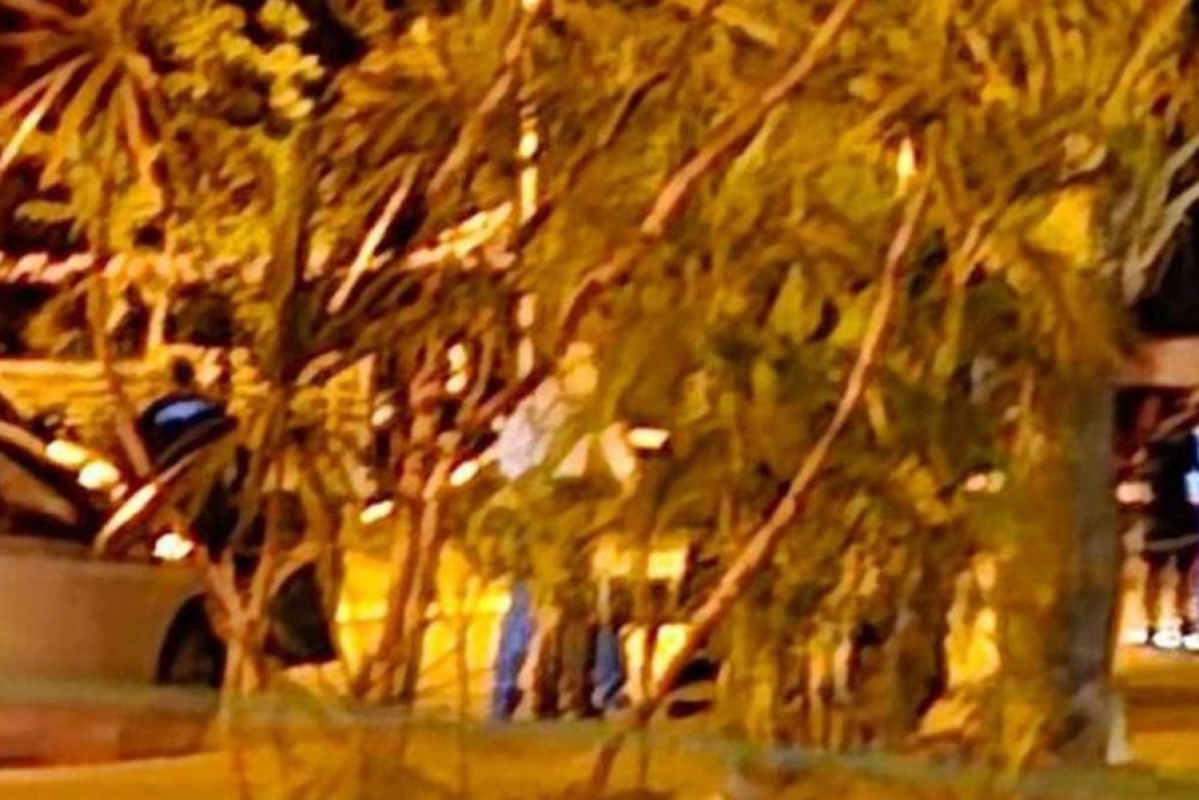 Police at the scene on Regency Road, Moore Park Beach.