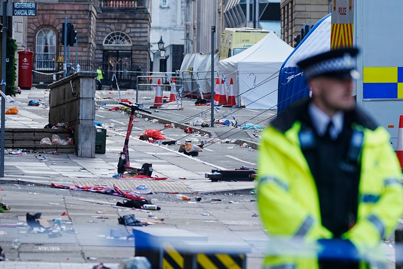 Eleven people remain in hospital after a car ploughed into a parade crowd in Liverpool. 
