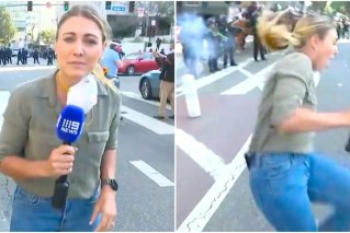 Call for action after Aus journo shot at LA protest