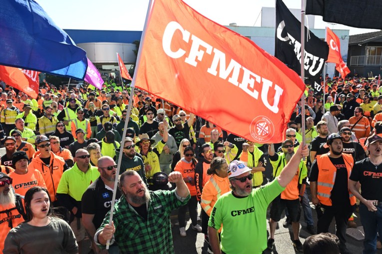 ‘We will win’: CFMEU workers take to streets