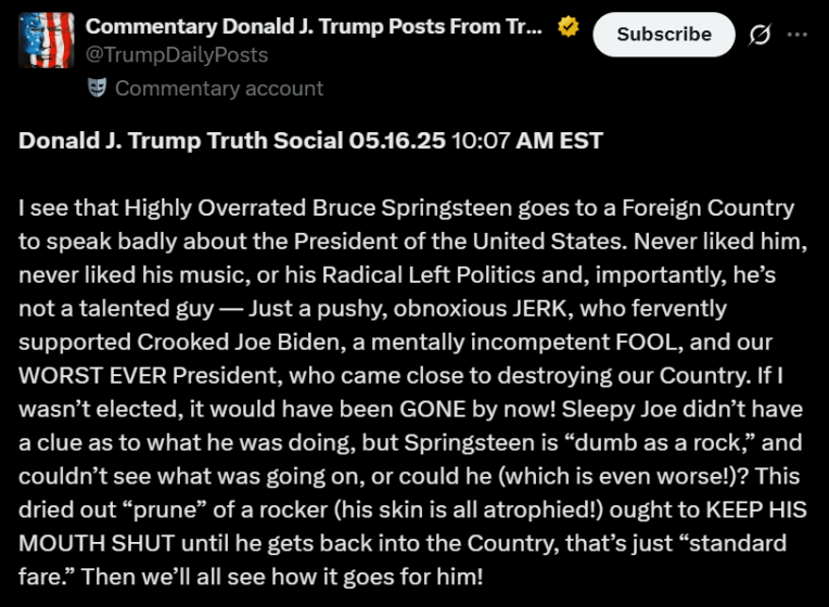 Springsteen Trump