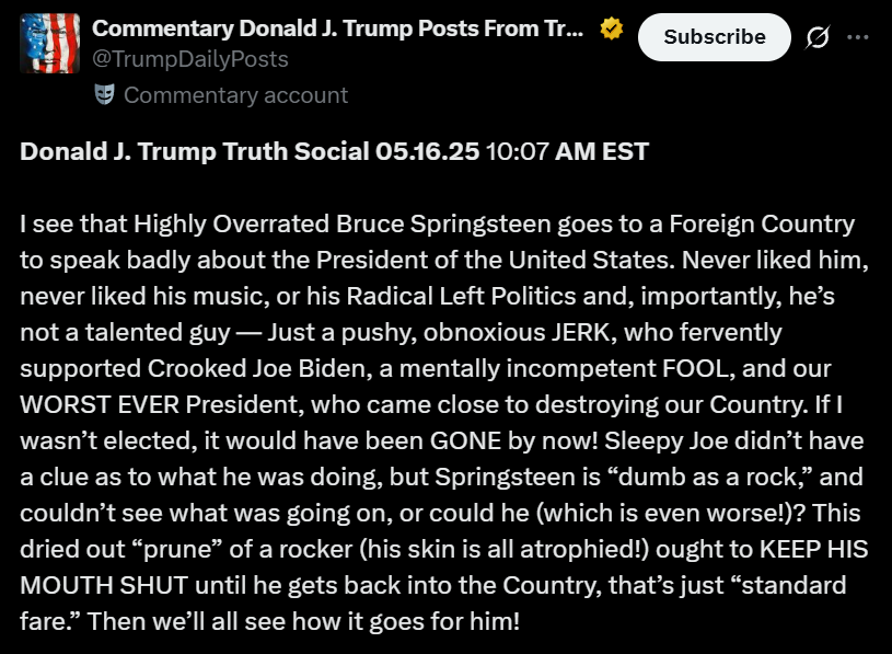 Springsteen Trump
