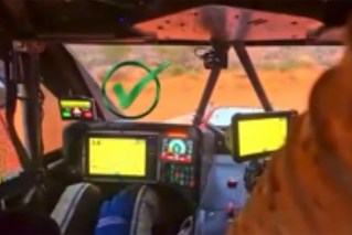 Footage captures in-car view of wild desert crash