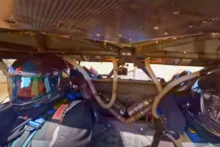 Footage captures in-car view of wild desert crash