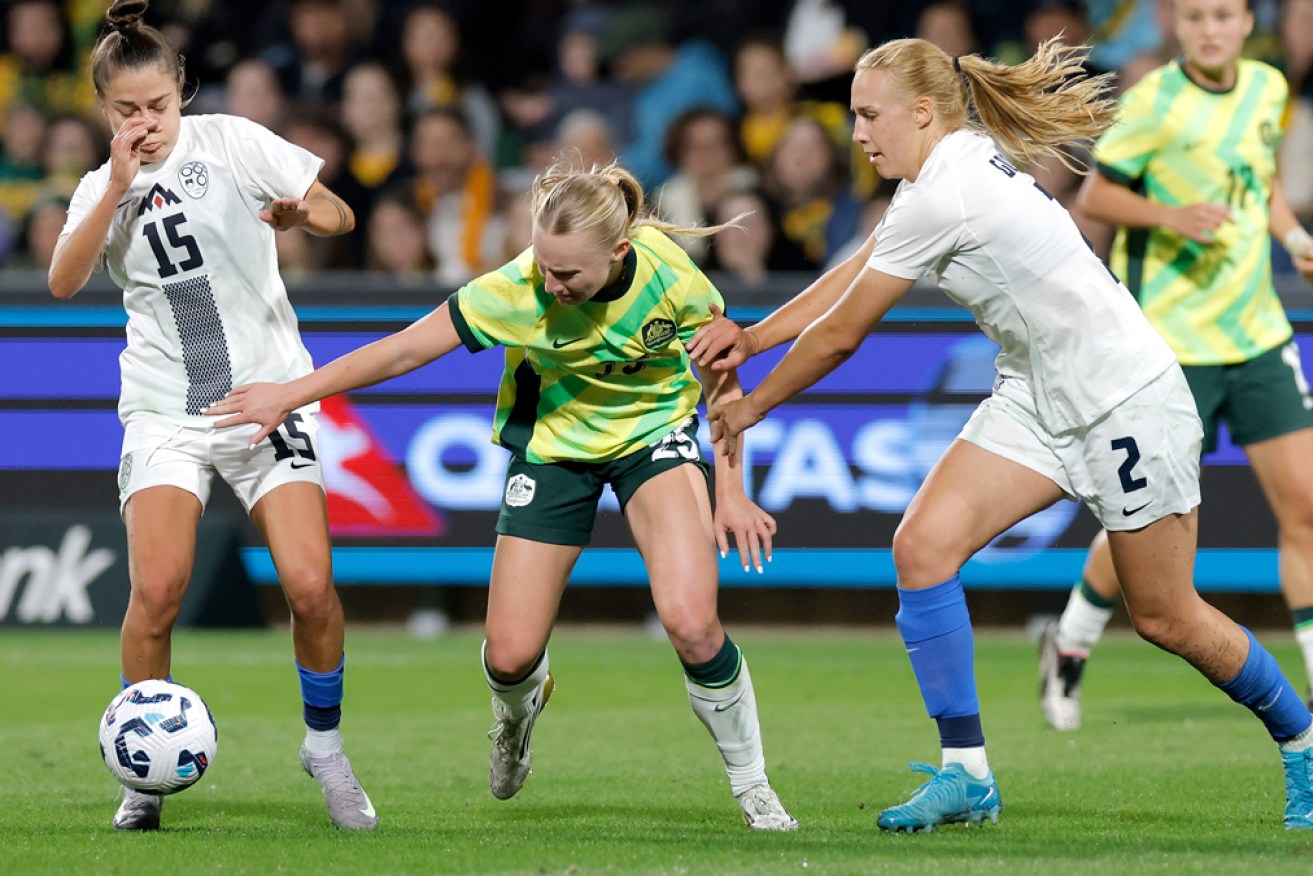 Holly McNamara in action against Slovenia.