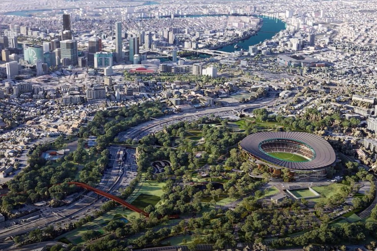 The federal government is giving $1.2b towards a main Olympic stadium at Brisbane's Victoria Park. 
