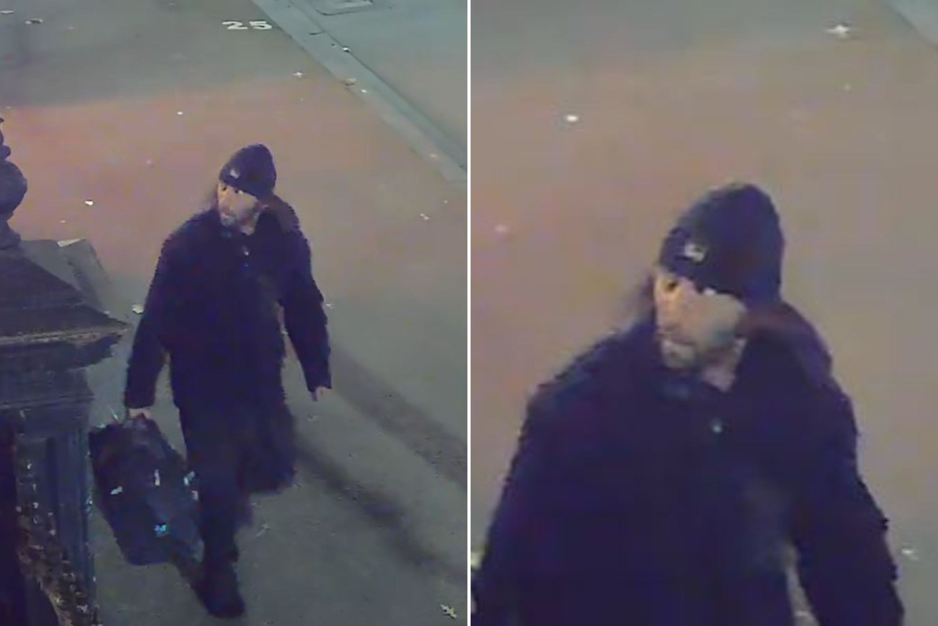 The suspect linked to a synagogue fire was caught on CCTV.