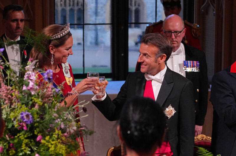 Macron and Kate
