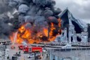Unreal footage as fire consumes festival stage