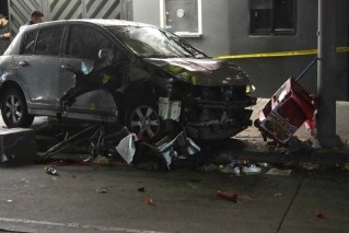 Thirty hurt after car hits crowd near LA club