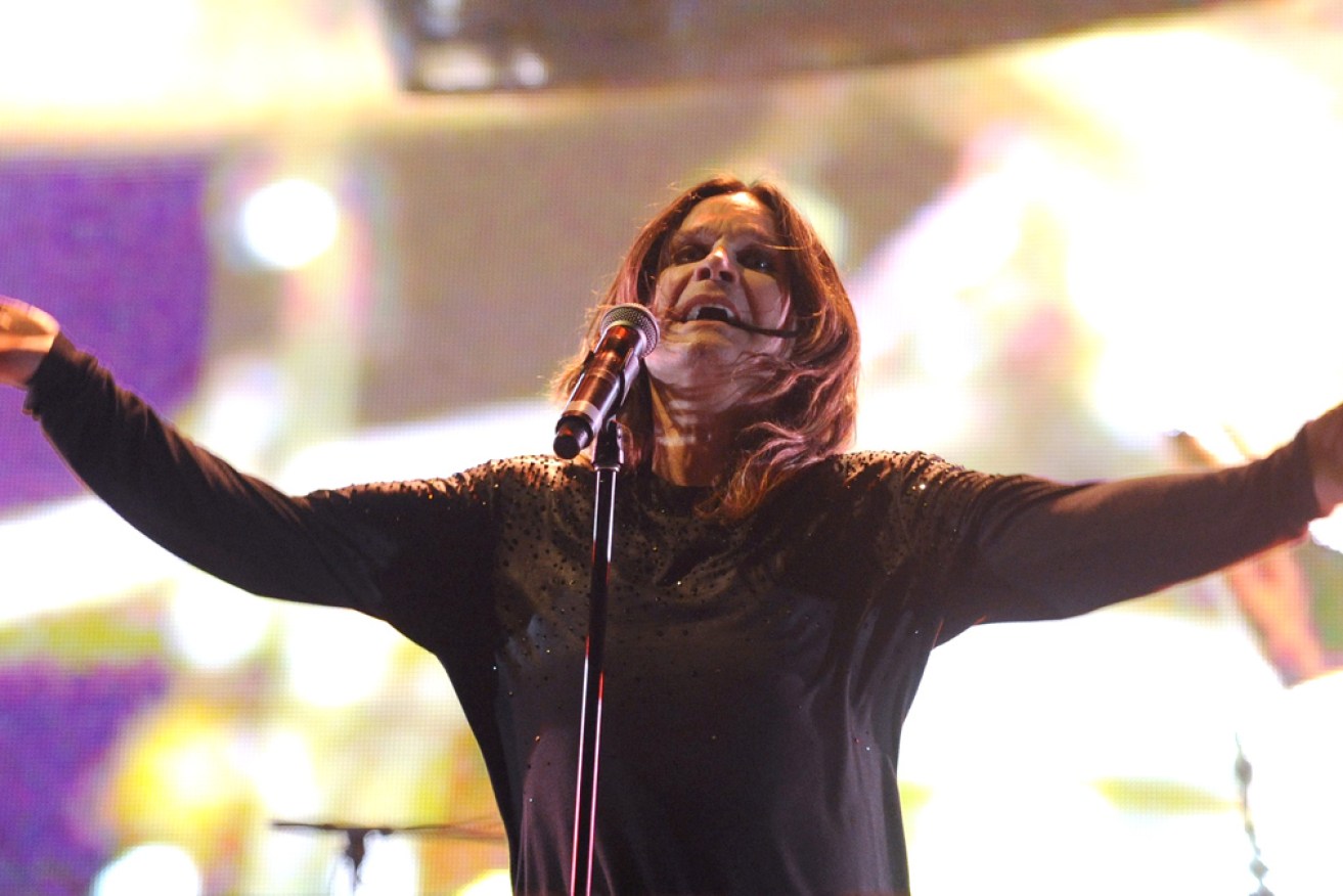 Ozzy Osbourne on stage with Black Sabbath in Austria in 2014.
