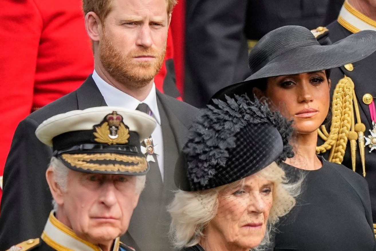 Harry and Meghan began feuding with other royals shortly after their wedding, a book claims.