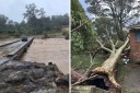 Woman missing, evacuations after wild storms
