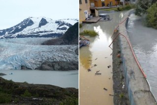 Supercharged 'glacial outburst' threatens city
