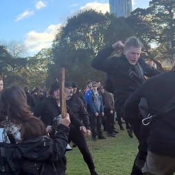 'Disgraceful': Marchers storm Indigenous group