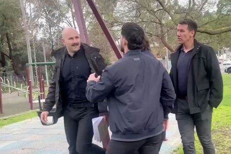 Neo-Nazi gatecrashes Premier's media call