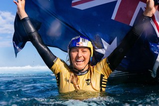 Surfing star Molly Picklum revels in big waves