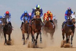 Sport of kings kicks off in heat and red desert dust