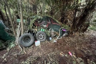 Fugitive dad's camp uncovered as kids found