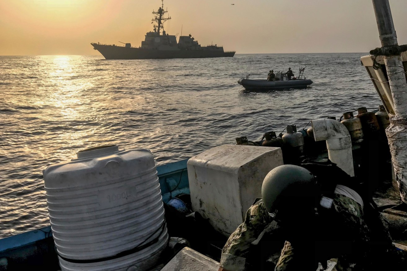 Six people have been killed on an alleged drug boat struck by US forces, the president says.