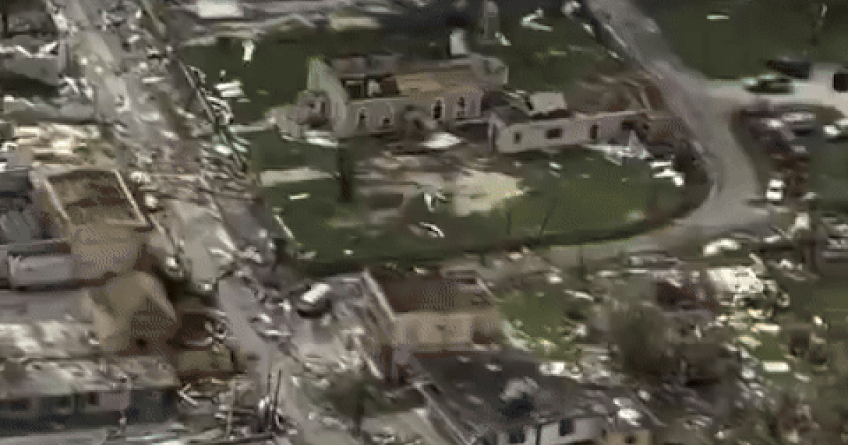 Shocking footage reveals very little spared in path of hurricane