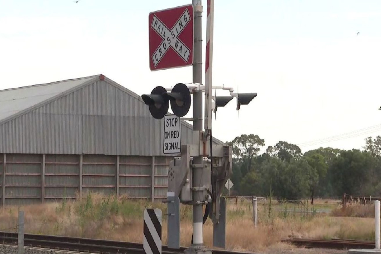 The railway crossing in Baan Baa, western NSW, population 200.