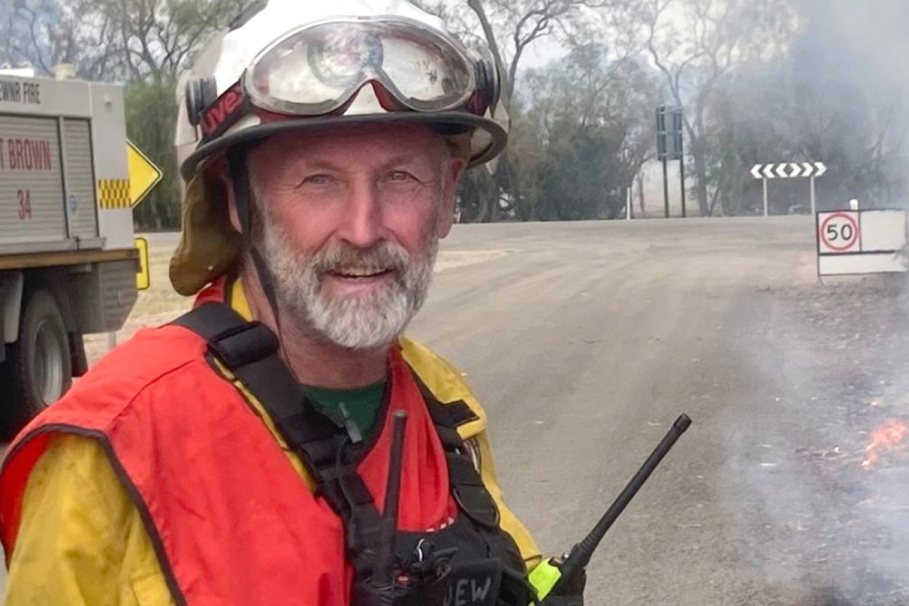 Firefighter Peter Curtis could not be revived after being found on the fire ground on Sunday.