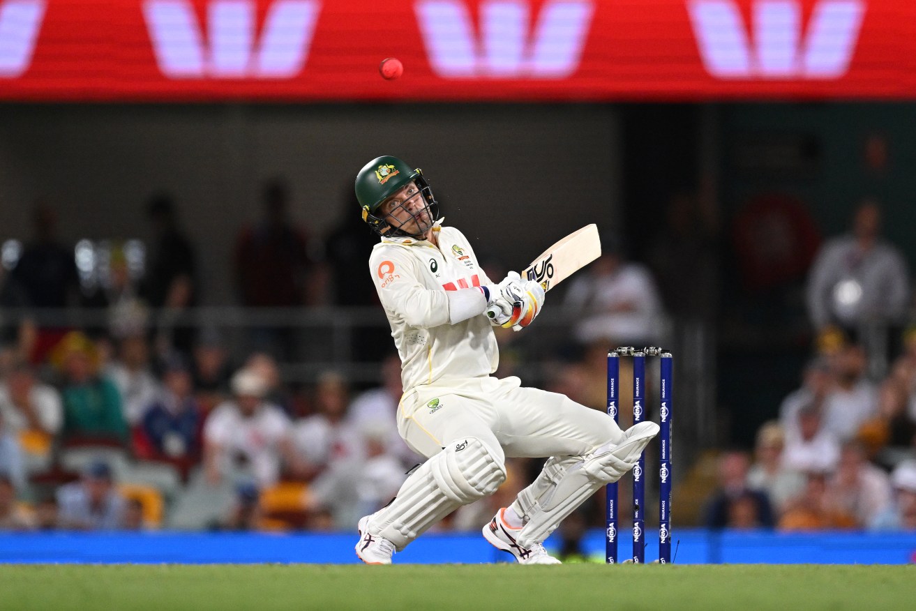 Alex Carey survived some hostile England bowling to be unbeaten after day two at the Gabba.