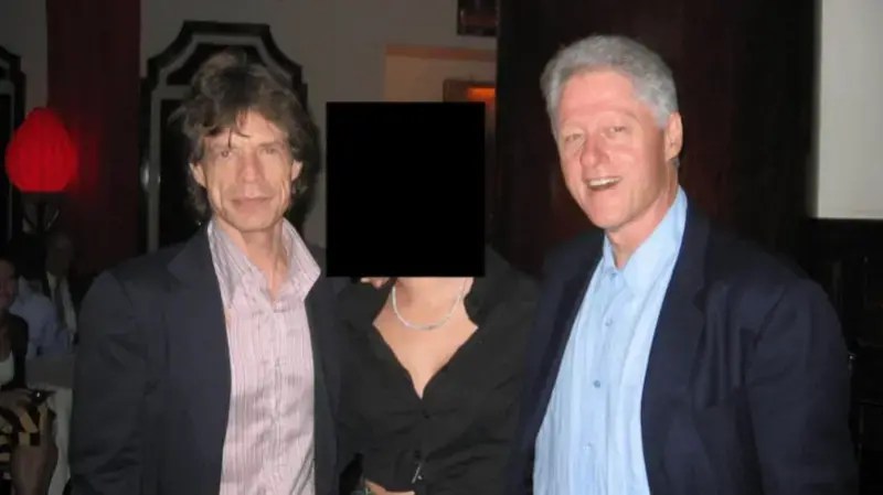Mick Jagger and Bill Clinton