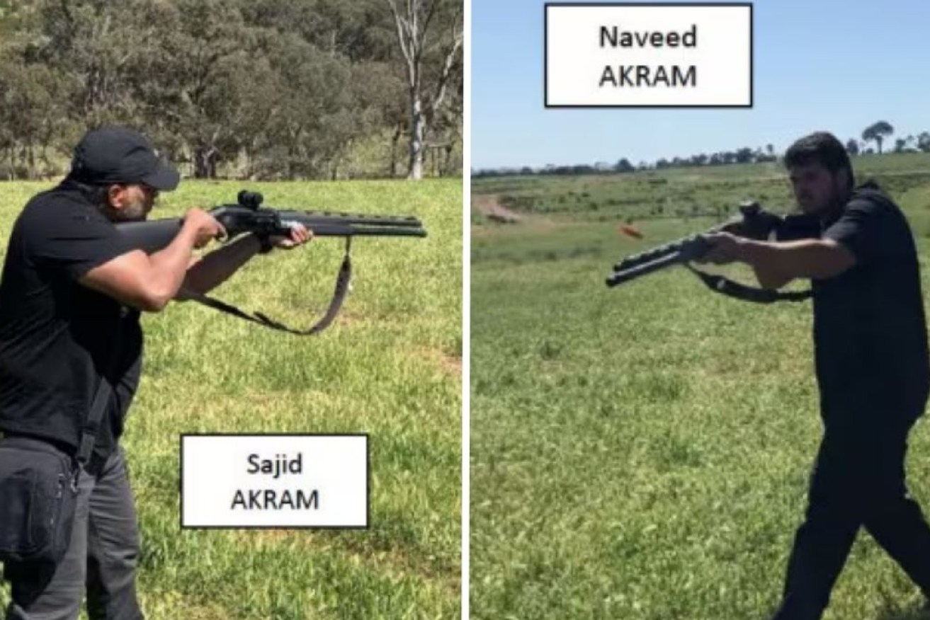 Sajid and Naveed Akram apparently training in the NSW countryside.